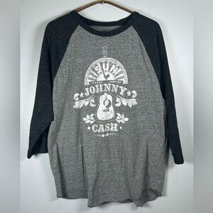 Sun Record Company Johnny Cash Ragland Sleeve Shirt. Size XL. #themaninblack